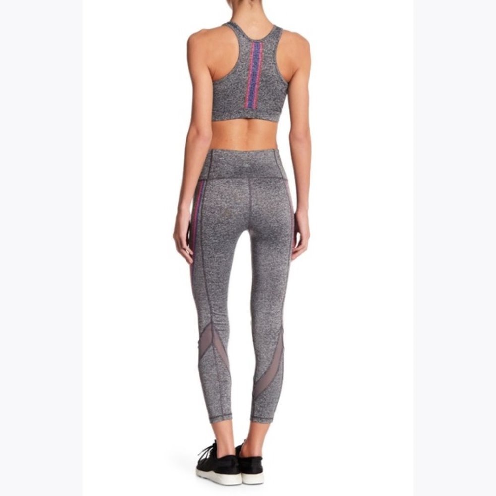 New C&C California Dotted Mesh Stripe Leggings NWT - Picture 3 of 8